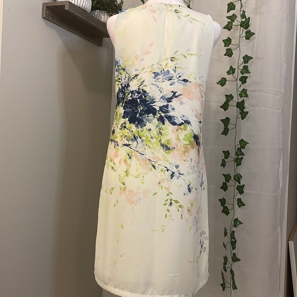 ROSE & OLIVE DRESS • SIZE 2 • CREAM COLOR WITH FLORAL PRINT • LIKE NEW - Picture 7 of 8